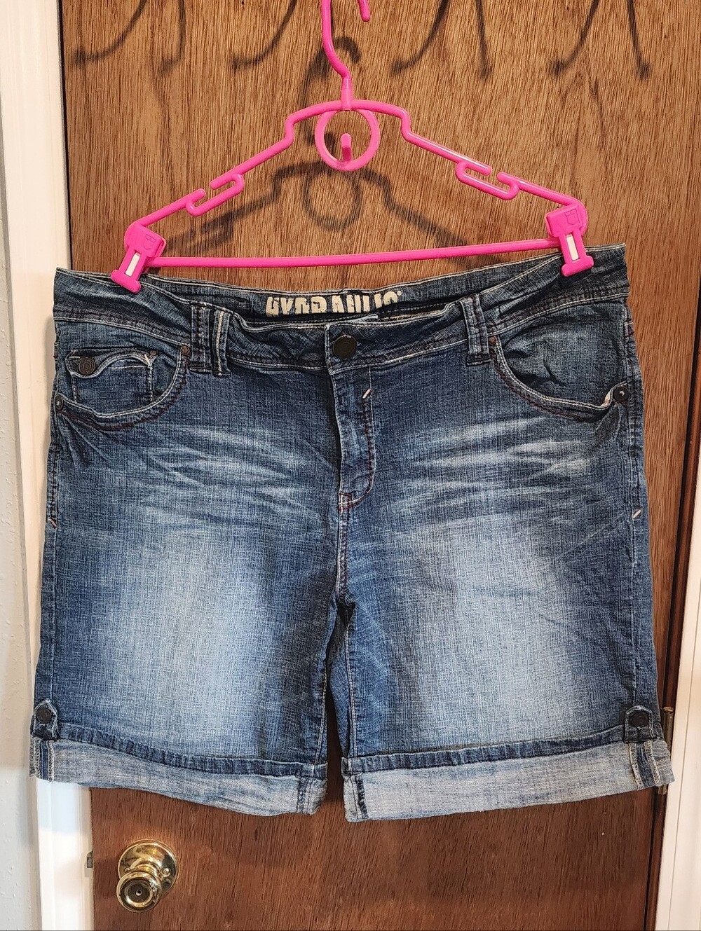 Hydraulic Women's Medium Blue Denim Bermuda Shorts (Size 24W)